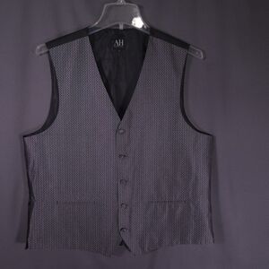 AH by‎ After Hours Vest Gray 100% Silk Front Size Large